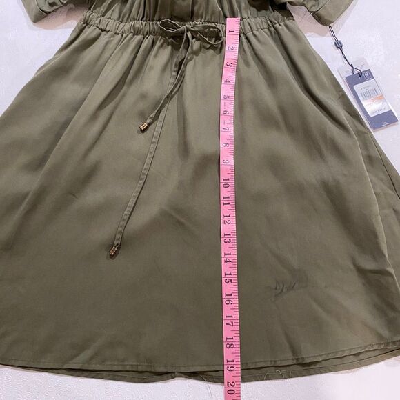 Tommy Hilfiger Olive Green Utility Shirt Dress NWT Size 2 - Picture 9 of 15